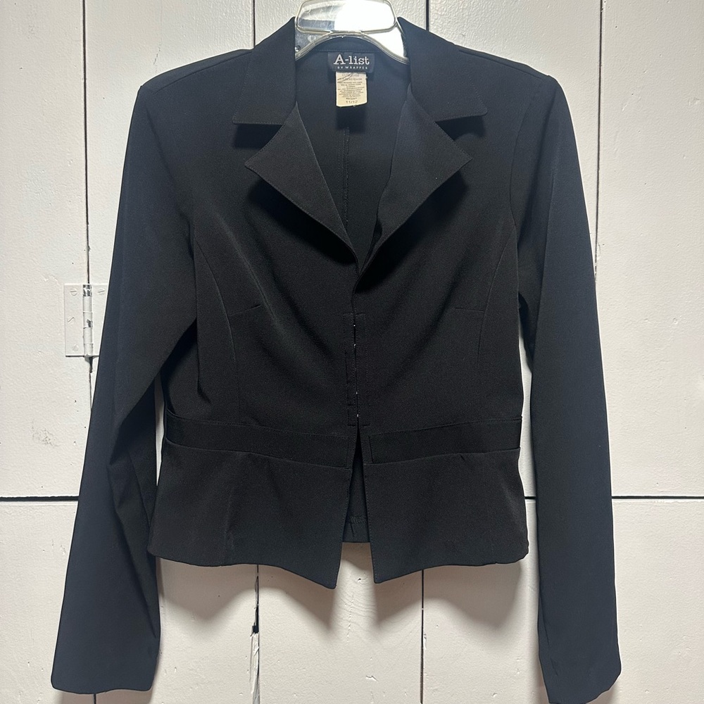 Y2K Cropped Peplum Blazer